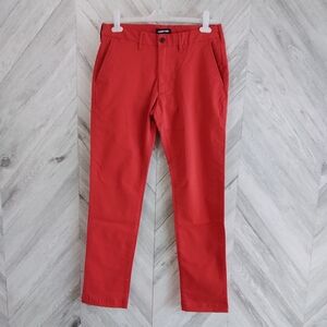 Lands End Men's Knockabot Slim Fit Chino Pants Sz:32X30 Bright Rust